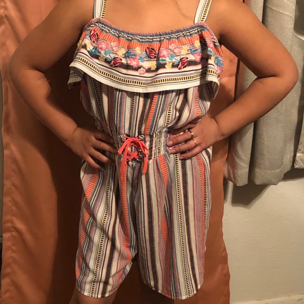 Knit Works Aztec  Shorts Romper Size 16